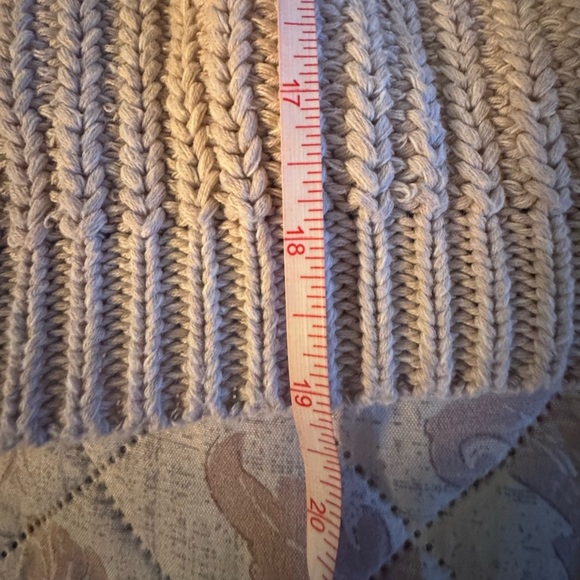 Autumn Leaves Tan Multi Chevron Stripe Knit crop sweater size S - Picture 10 of 11